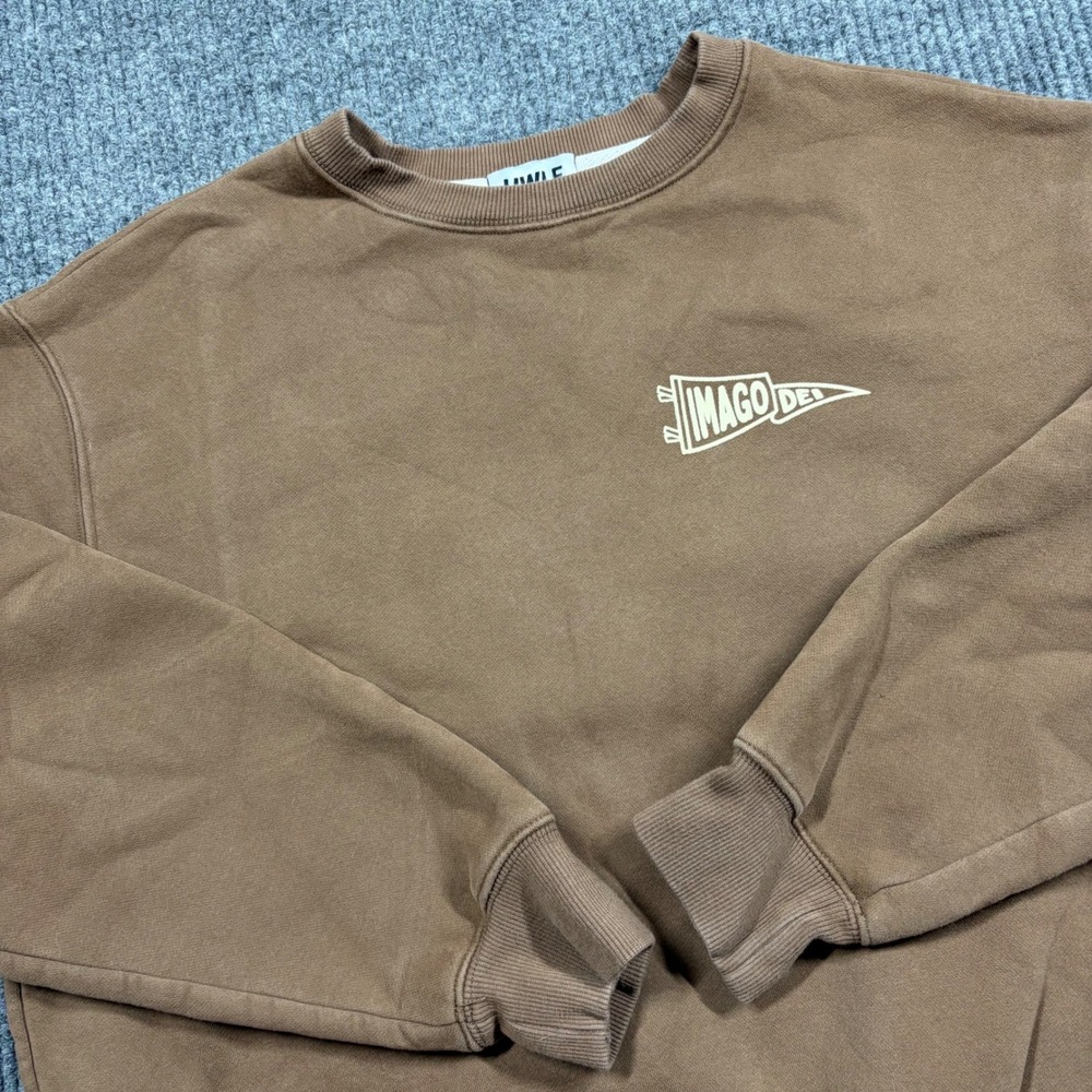 HWLF Sweatshirt Mens S Imago Dei Made In The Image Of God Brown